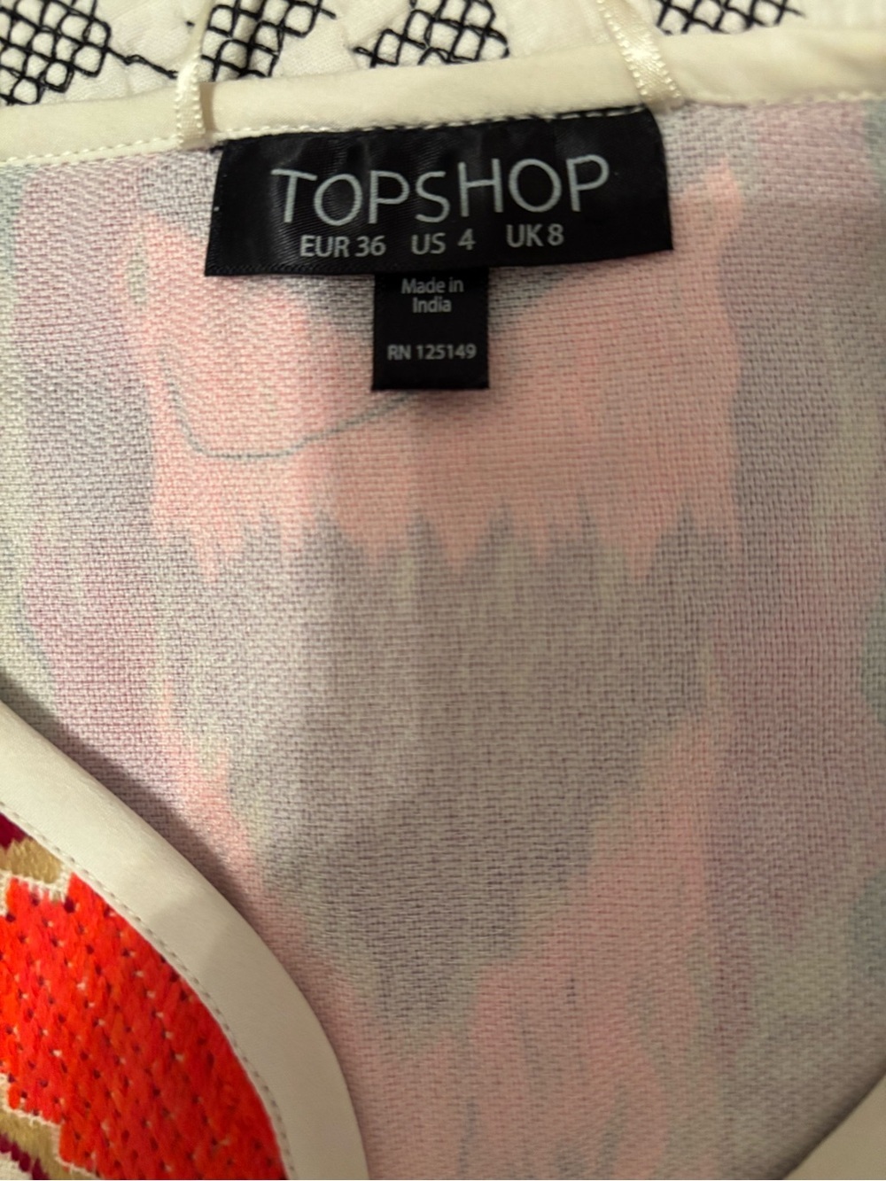 Top Shop Geometric Open-Front Jacket in Multi-Color 4 - Picture 5 of 14
